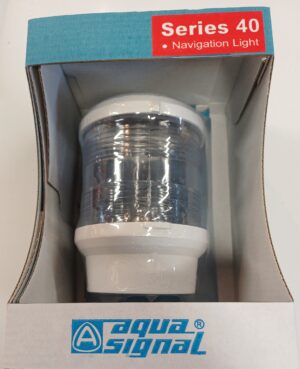 AQUASIGNAL 40-ANKKURIVALO VALKOINEN RUNKO 12V