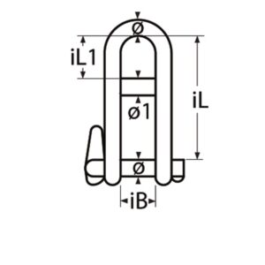 KEY PIN SHACKLE WITH BAR
