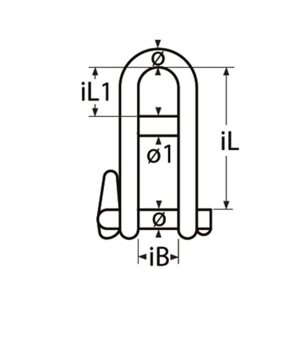 KEY PIN SHACKLE WITH BAR