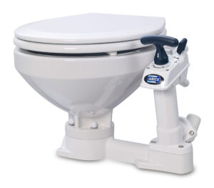 Jabsco WC valkoinen jossa musta käsipumppu