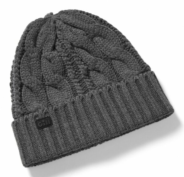 CABLE KNIT BEANIE, GRAPHITE