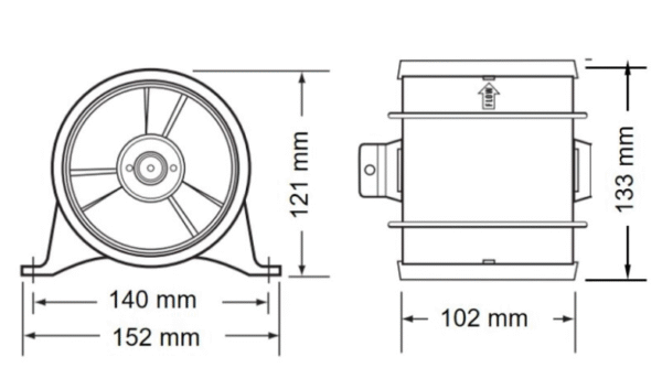 RULE TUULETIN SUORA 12V 4" - Image 3