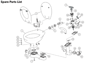 JABSCO WC POISTOPUTKI LIITÄNTÄ
