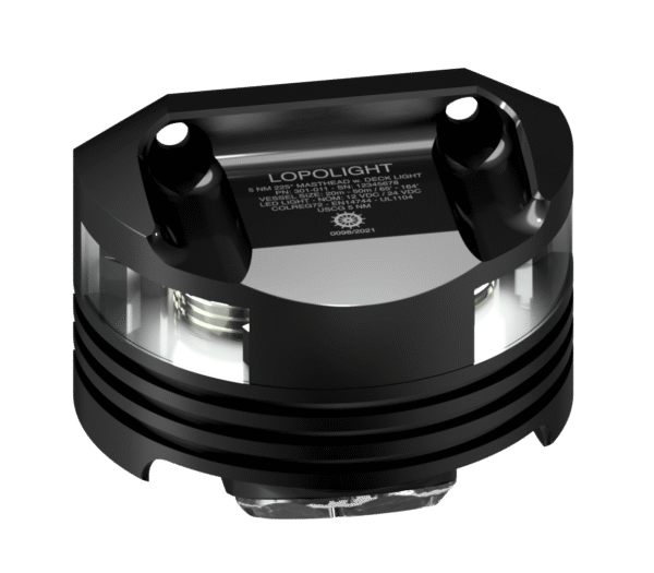 LOPOLIGHT  3NM 225° WHITE, MASTHEAD + DECKLIGHT BLACK