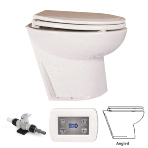 JABSCO WC DELUXE FLUSH 14", VIISTO, SOLENOID, 12V