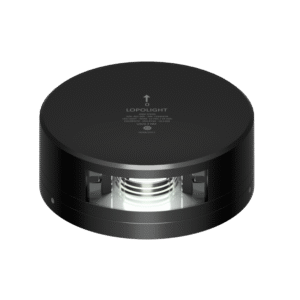 Lopolight 2nm 135° White, stern, black w/FB base, 6m cable