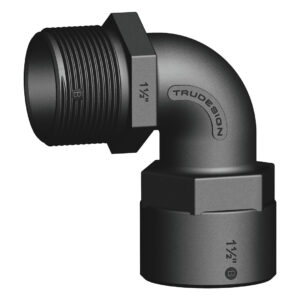 TRUDESIGN KULMALIITIN UROS/NAAARAS 1 1/2' KIERTEILLÄ 90 ASTETTA