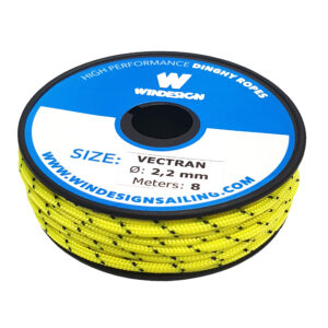 Windesign Vectran-köysi minirulla 2,2 mm x 8 m, fluorkeltainen