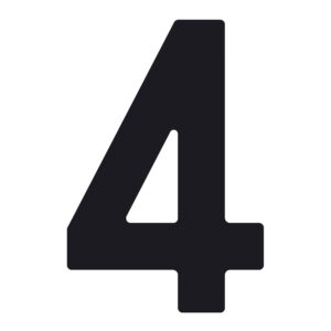 Optiparts purjenumero 23,5 cm, musta, numero 4