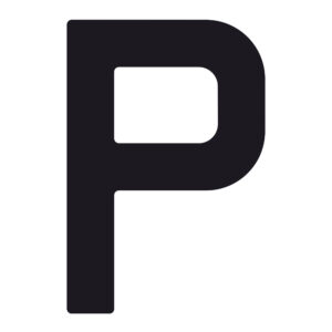 Optiparts purjenumero 30,5 cm, musta, kirjain P