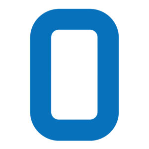 Optiparts purjenumero 30,5 cm, sininen, kirjain O