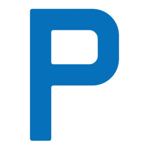 Optiparts purjenumero 30,5 cm, sininen, kirjain P