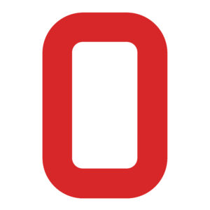 Optiparts purjenumero 30,5 cm, punainen, kirjain O