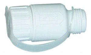Jabsco 44411-0045 linjaan asennettava paineenalennusventtiili, 45 PSI, valkoinen