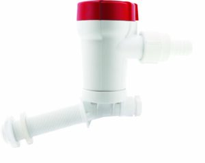 Rule 601C Livewell 500 syöttikalasäiliön pumppu, 31 l/min, 12V (kulmaläpivienti)
