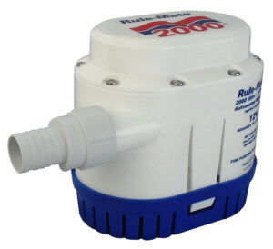 Rule-Mate RM2000A automaattinen pilssipumppu, 2000 GPH (126 l/min), 12V